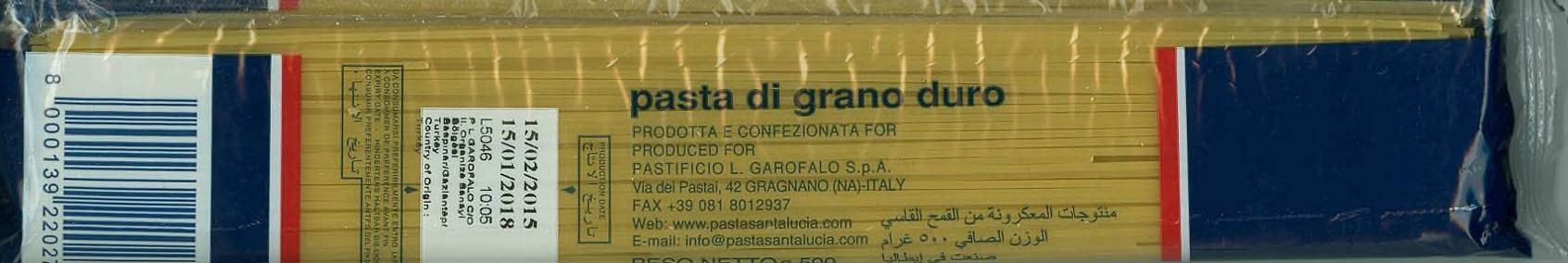 pasta-Santa-Lucia- grano turco-turchia